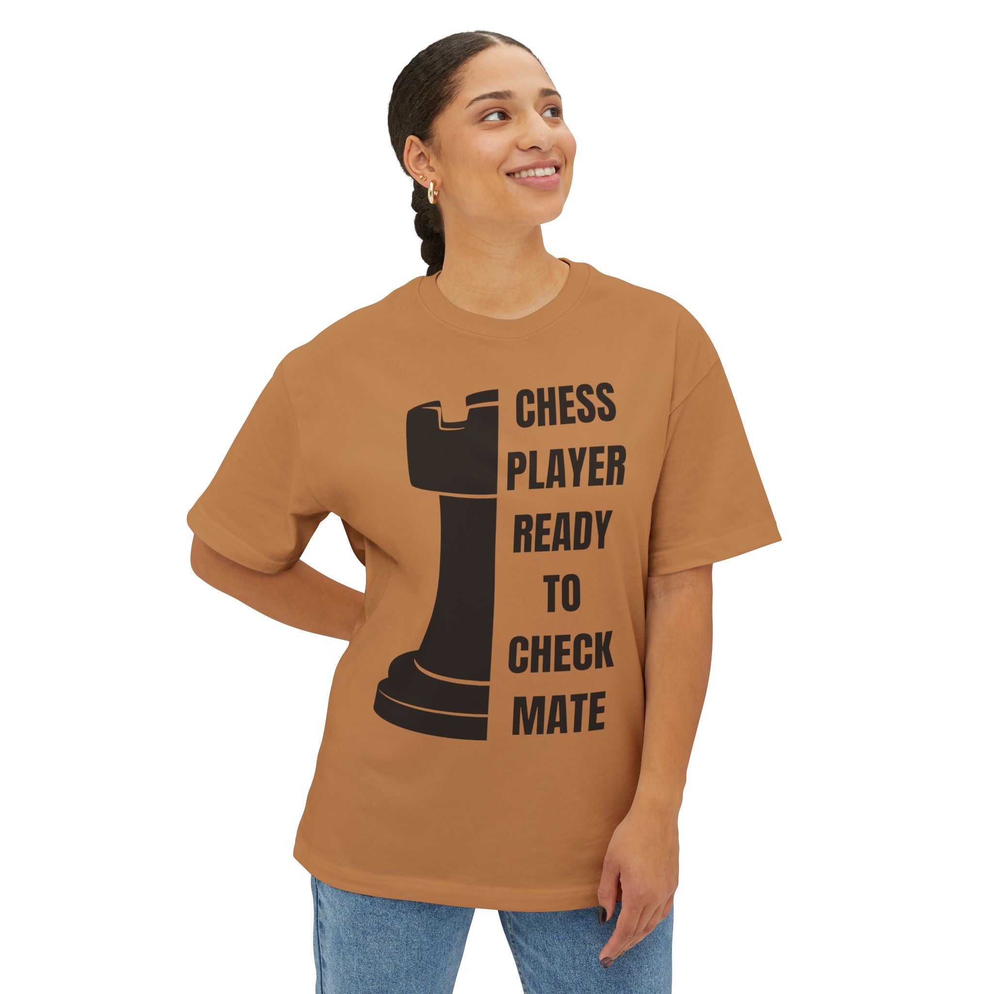 Oversized Box Tee - Checkmate & Chill 