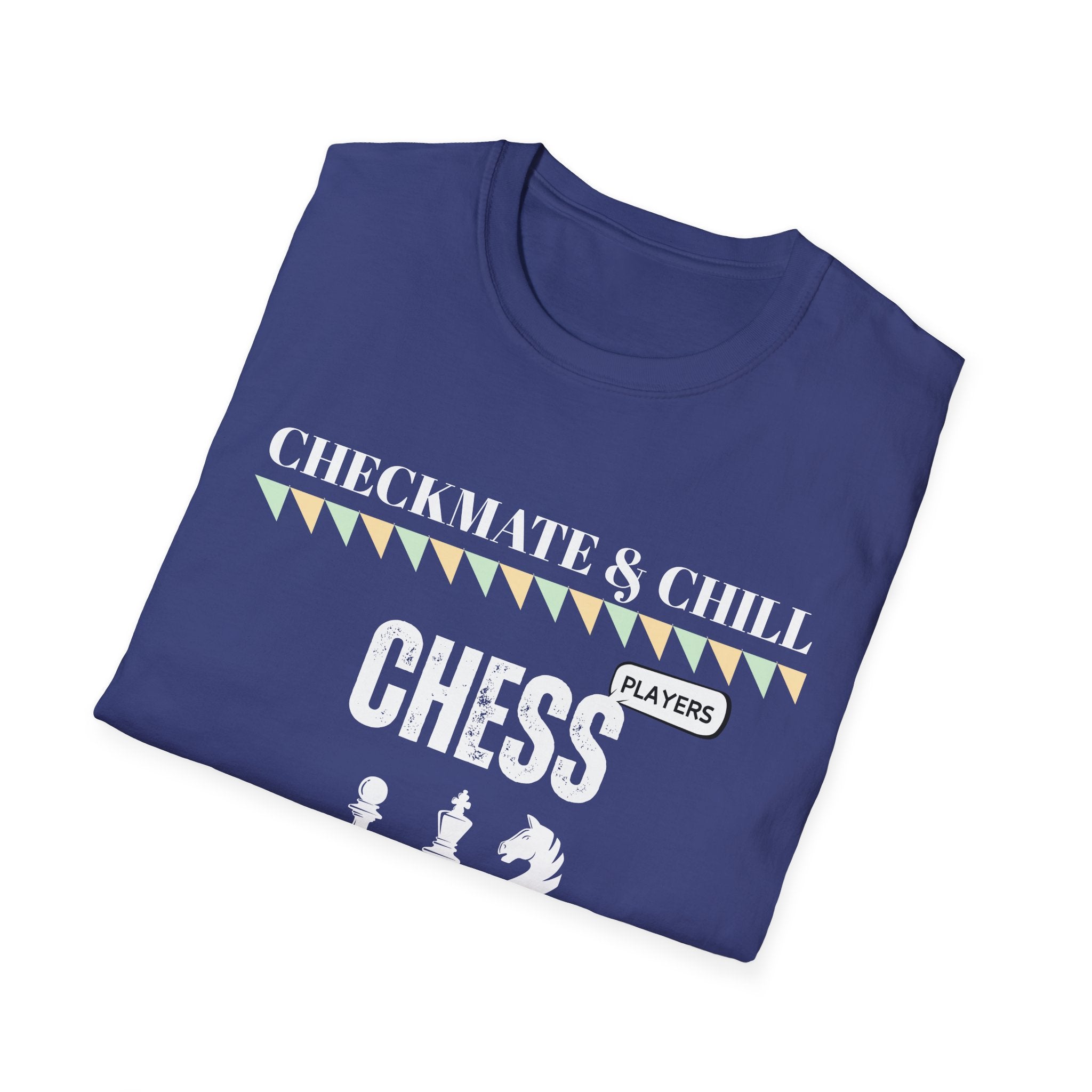 Unisex Softstyle T-Shirt for Casual Gatherings and Game Nights - Checkmate & Chill 