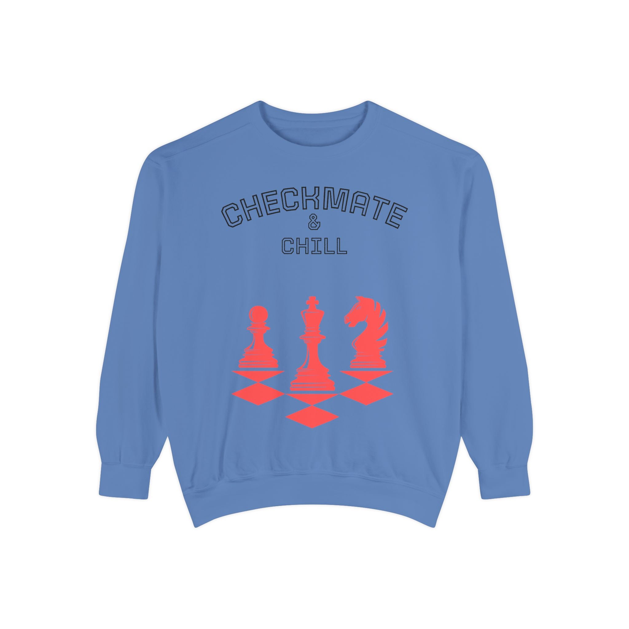 Chess-Themed Sweatshirt for Gamers and Puzzle Lovers - Checkmate & Chill 