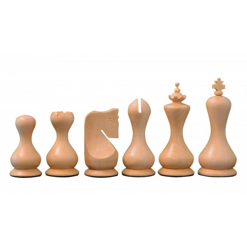 Hourglass Modern Chess Pieces – 3.75″ King Weighted Boxwood Set