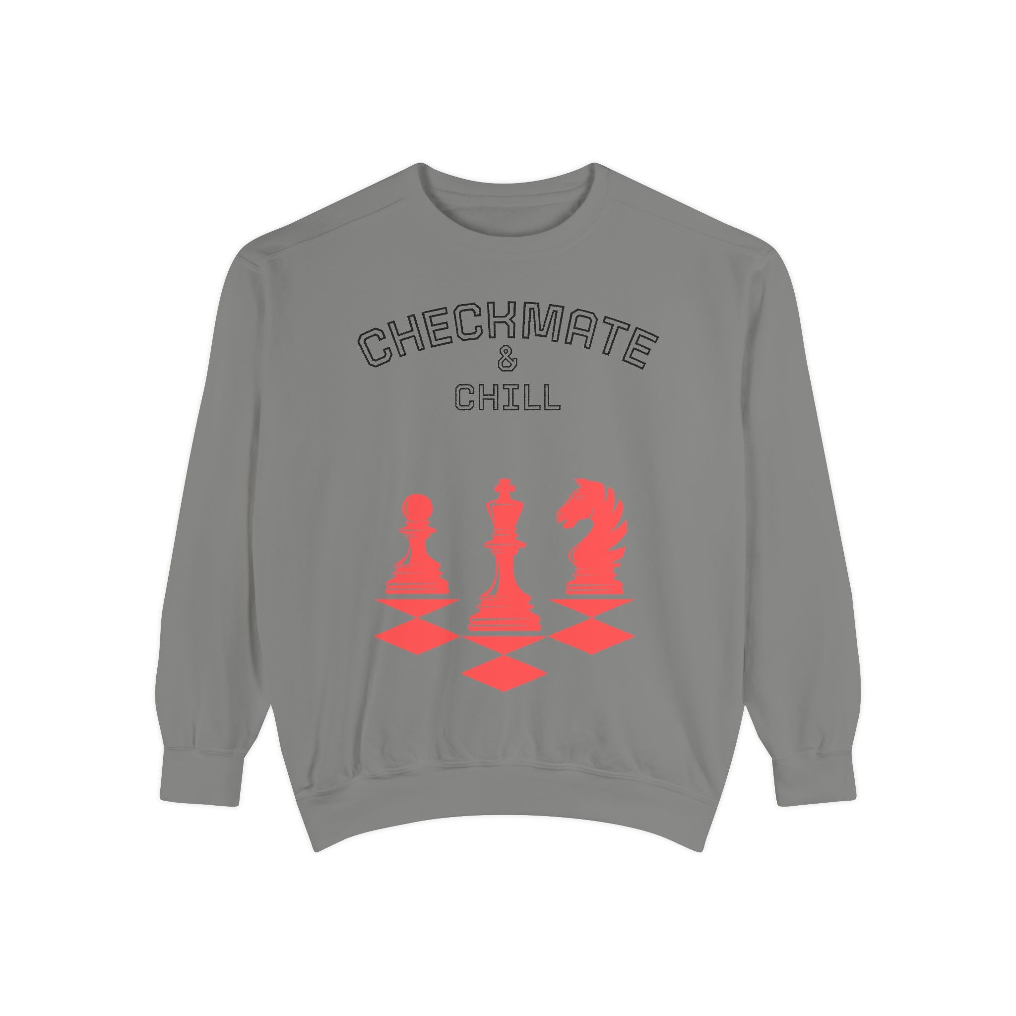 Chess-Themed Sweatshirt for Gamers and Puzzle Lovers - Checkmate & Chill 