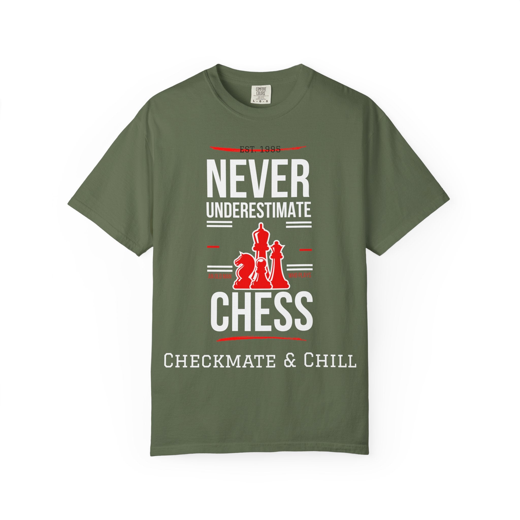 Garment-Dyed T-shirt for Fashionable Comfort and Style - Checkmate & Chill 