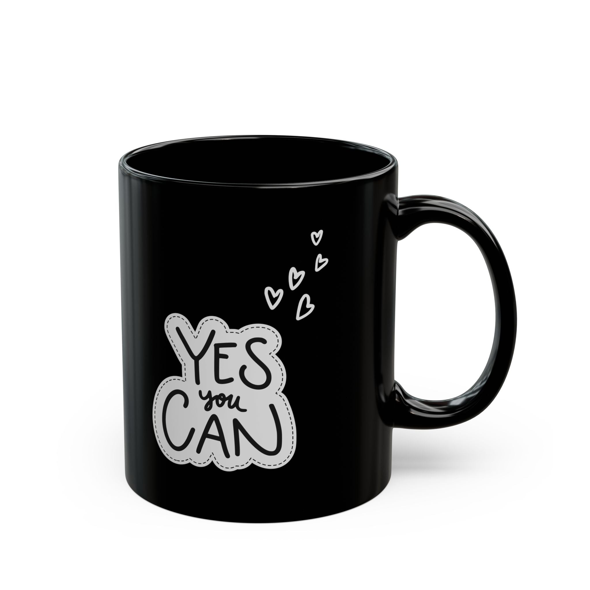 Inspirational Coffee Mug - Yes You Can, Motivational Drinkware - Checkmate & Chill 