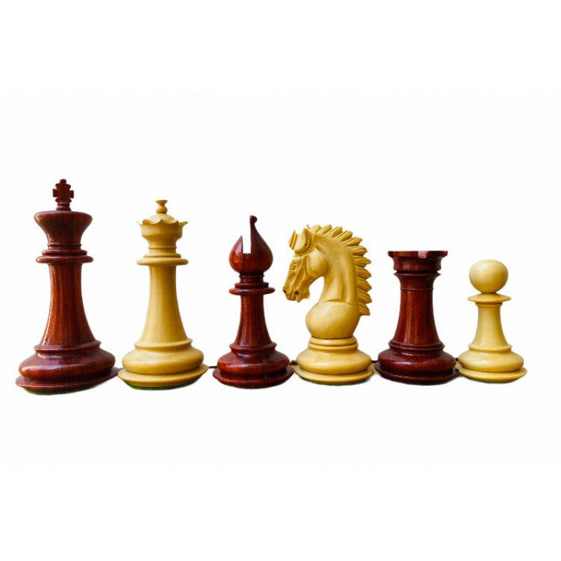Pièces d'échecs en bois Staunton "Adventure" 3,75" – Bois de rose de Bouddha et Buis