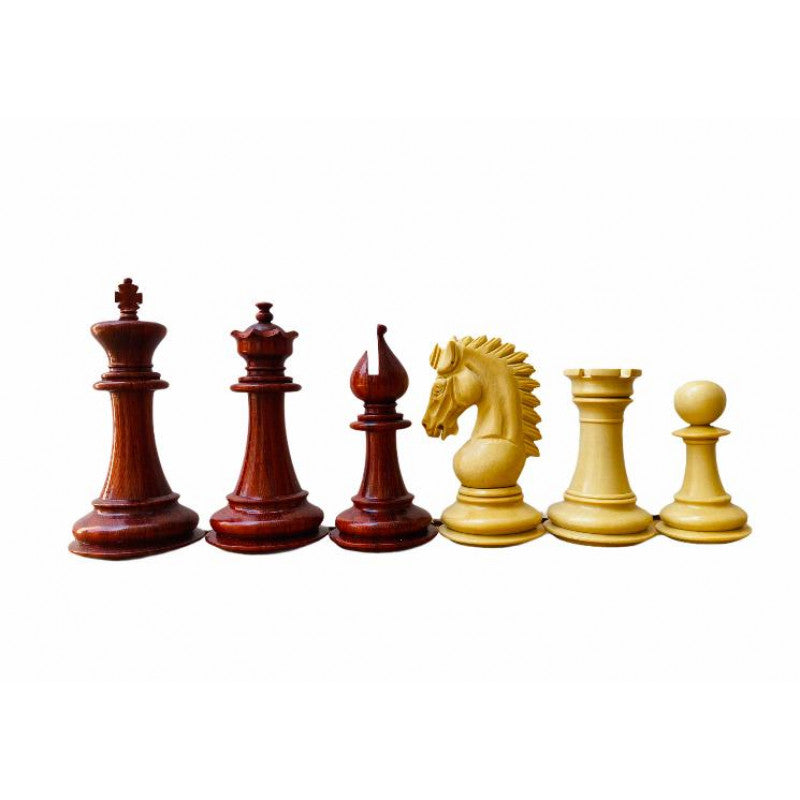 Abenteuer Staunton Schachfiguren aus Holz 3,75 Zoll – Budrosenholz & Buchsbaumholz