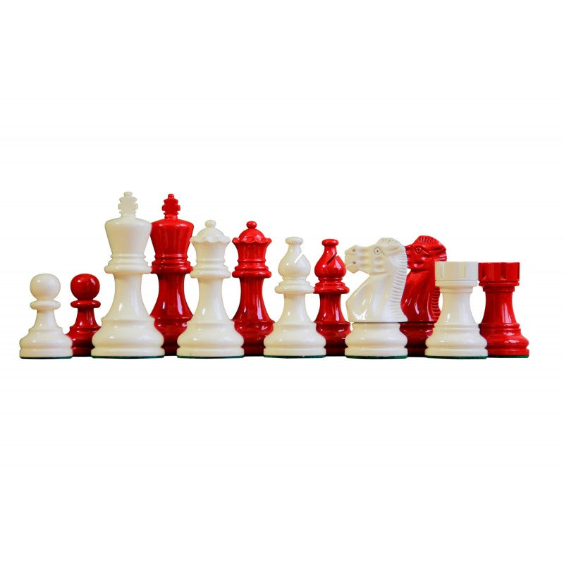 American Staunton Colored Chess Pieces – 3.75″ King Weighted Wooden Set