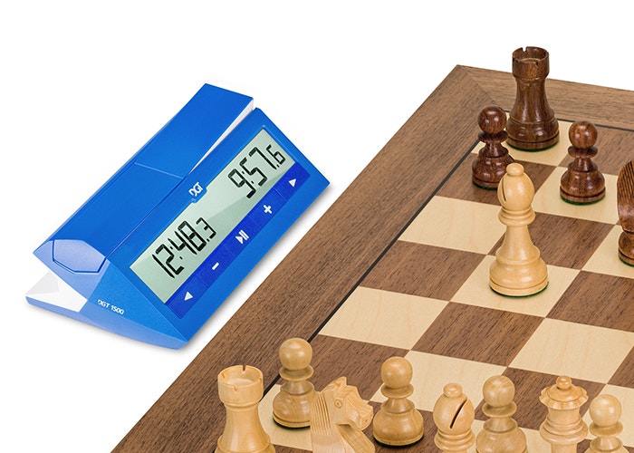 DGT1500 Digitale Schachuhr – Präzisions-Blitz- & Rapid-Timer (Blau)