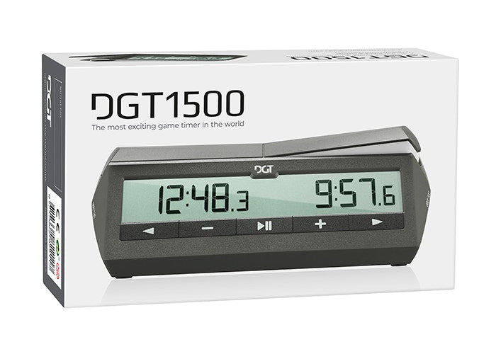 DGT1500 Digital Chess Clock – Precision Blitz & Rapid Timer (Grey)