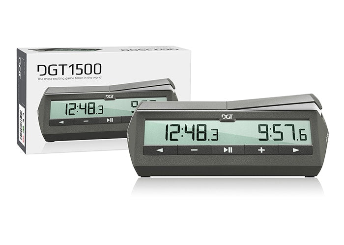 DGT1500 Digital Chess Clock – Precision Blitz & Rapid Timer (Grey)