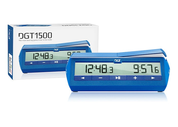 DGT1500 Digitale Schachuhr – Präzisions-Blitz- & Rapid-Timer (Blau)