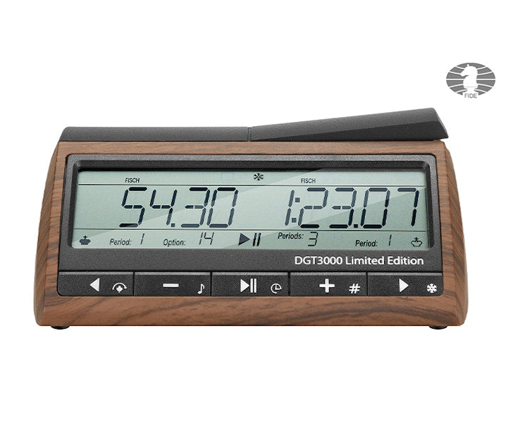 DGT3000 Limited Edition FIDE-zertifizierte Schachuhr – Turnieruhr im Holzdesign