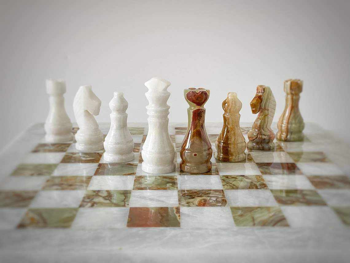 Customized Nordic Modern Luxury Chess Marble Chessboard Decoration