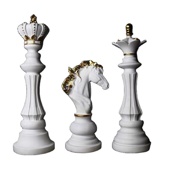 Home Decor Decoration Queen King Horse Chess Ornament Gift Chess Luxury Stone Set