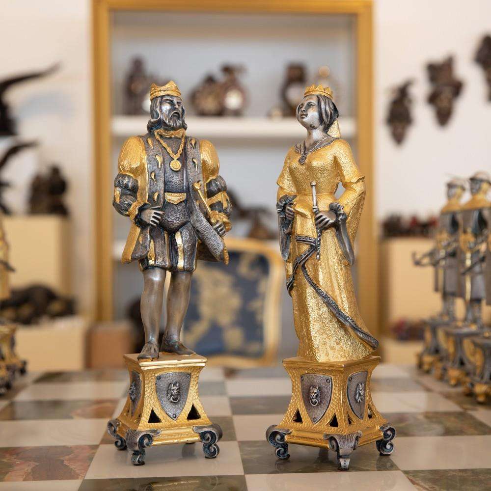 Home Decoration Bronze Sculpture Unique Luxury Chess Set
