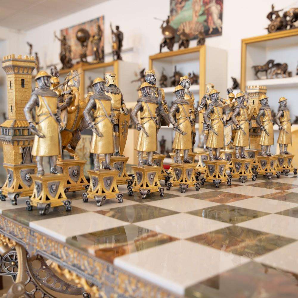 Home Decoration Bronze Sculpture Unique Luxury Chess Set