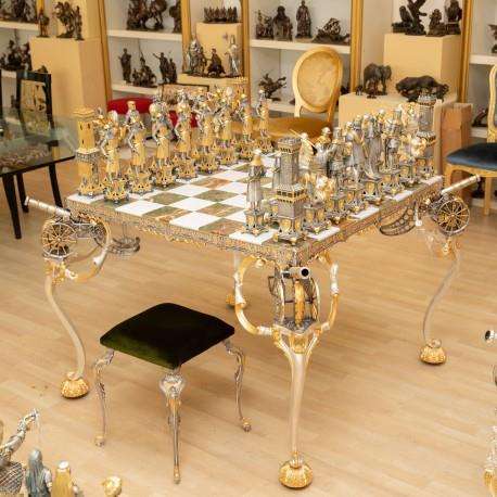Home Decoration Bronze Sculpture Unique Luxury Chess Set