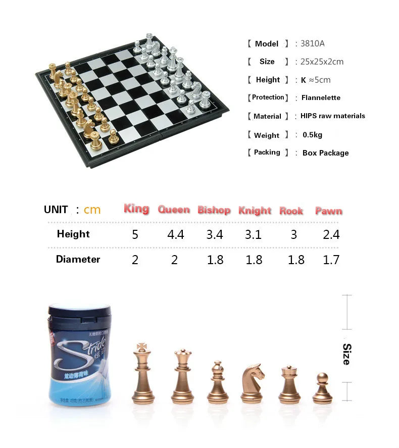 Magnetic International Chess Pieces Set