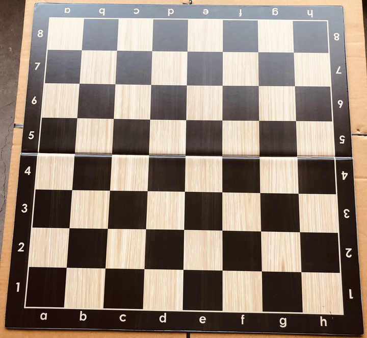 Customized Wood Grain Single-FoldingPaper Cardboard Tournament Chess Board - Checkmate & Chill 