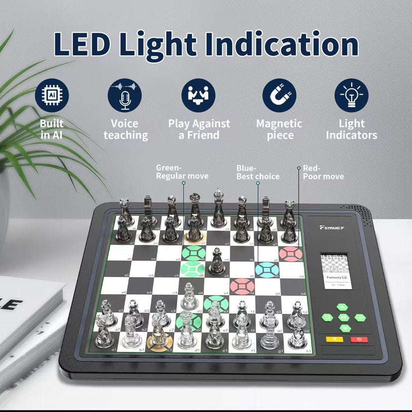 AI Electronic Chess Board Game – Smart, Elegant, and Ideal for Beginners & Kids