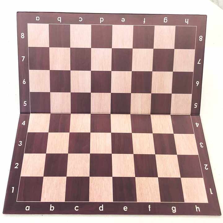 Customized Wood Grain Single-FoldingPaper Cardboard Tournament Chess Board - Checkmate & Chill 