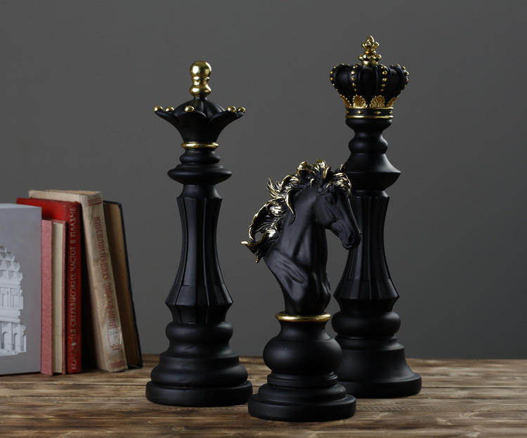 Home Decor Decoration Queen King Horse Chess Ornament Gift Chess Luxury Stone Set