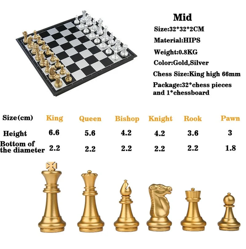 Magnetic Board Games Large Chess Set