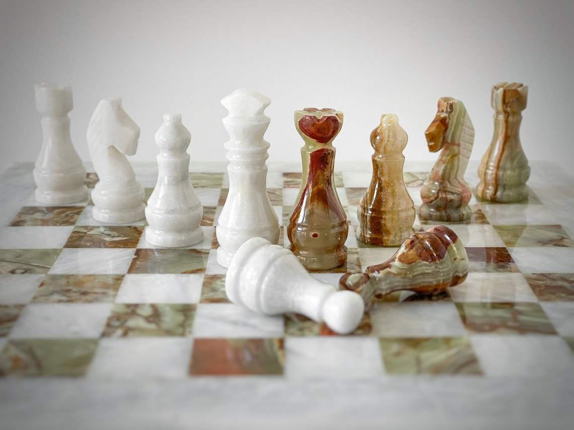 Customized Nordic Modern Luxury Chess Marble Chessboard Decoration