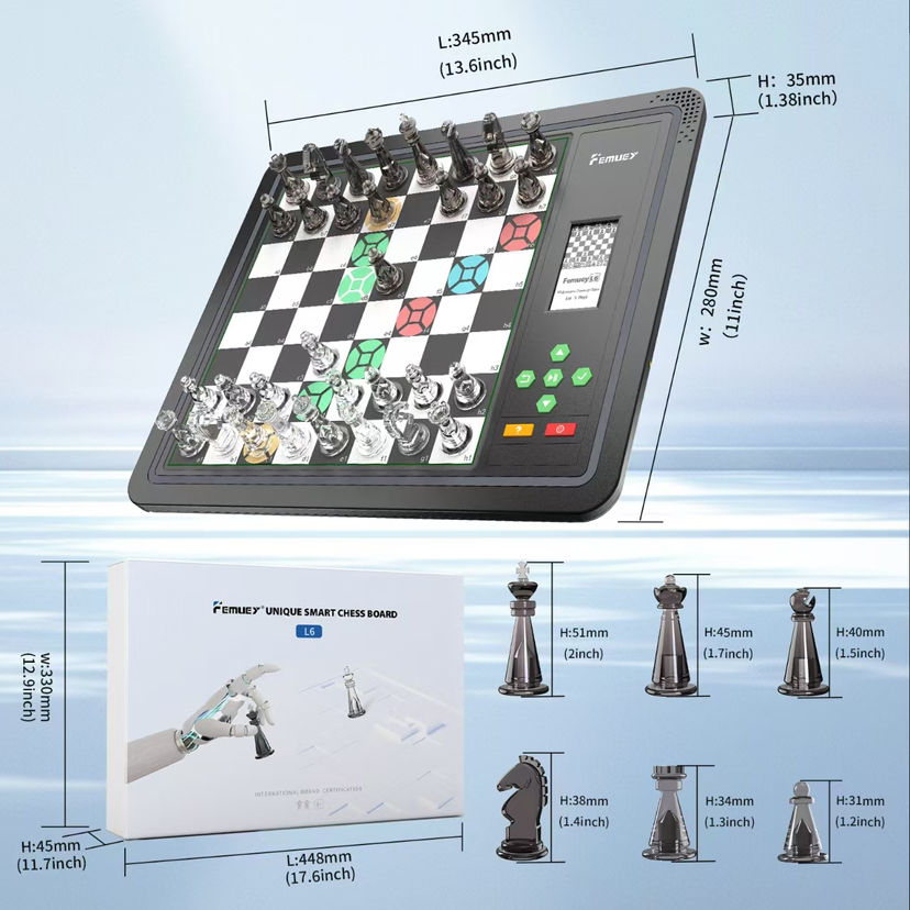 AI Electronic Chess Board Game – Smart, Elegant, and Ideal for Beginners & Kids