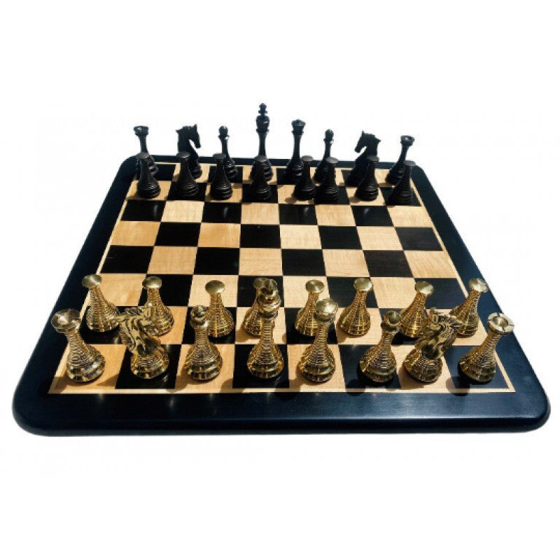 New Brass Chess Pieces – 4″ Solid Brass Handmade Set
