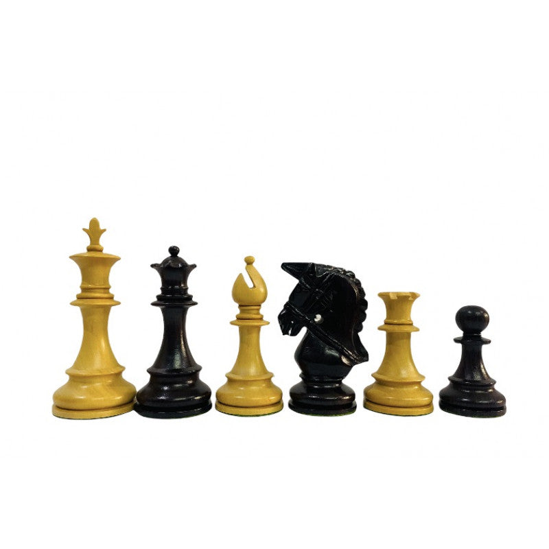 4" Royal Bridal Knight Schachfiguren – Palisander & Buchsbaum Dreifach beschwert