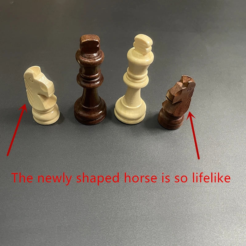 Large-sized wooden chess king pieces of 7.8cm/3inch
