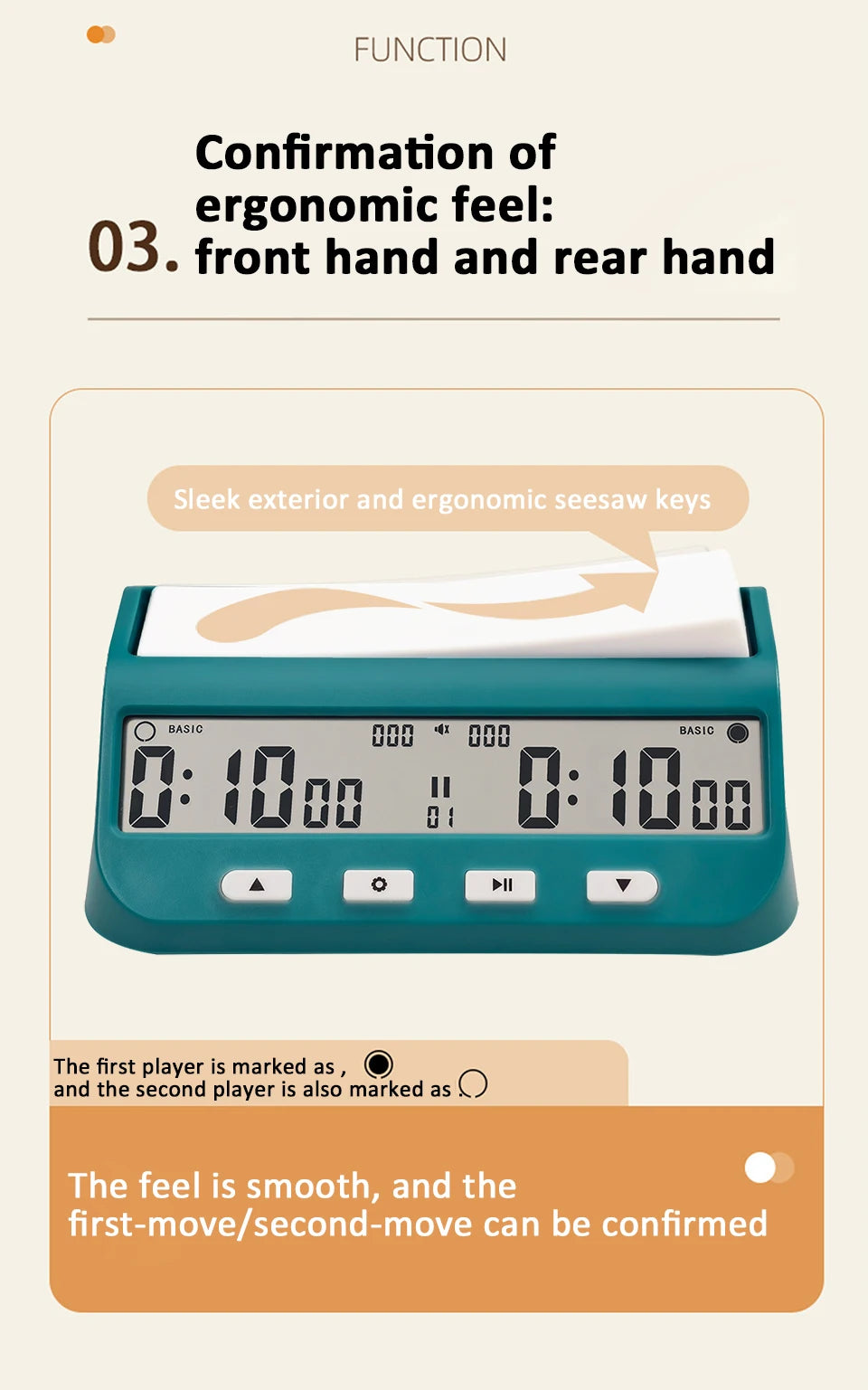 Professional Board Game Timer Count Up Down Competition Hour Meter