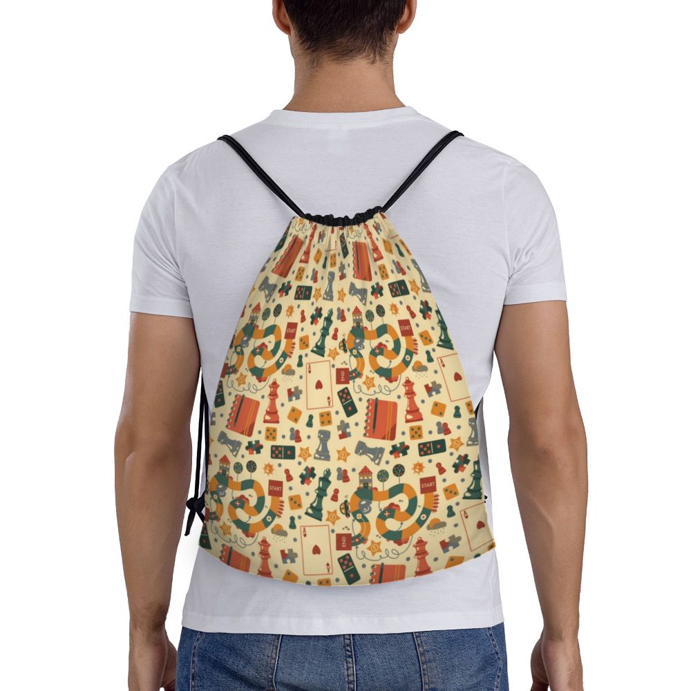 Custom Fashion Chess Drawstring Bags