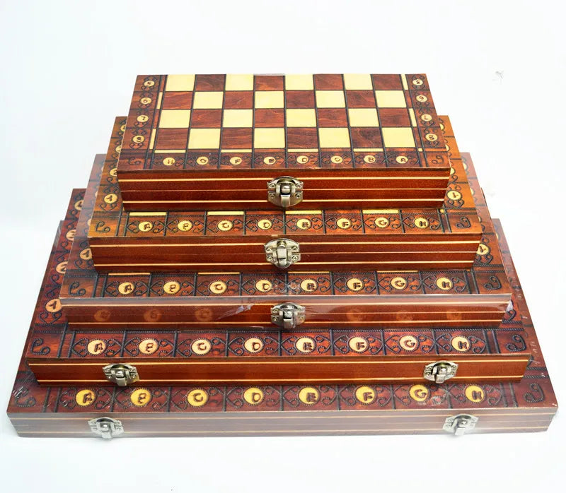 Folding Wooden Portable Chess Game Board Wooden Chess Board