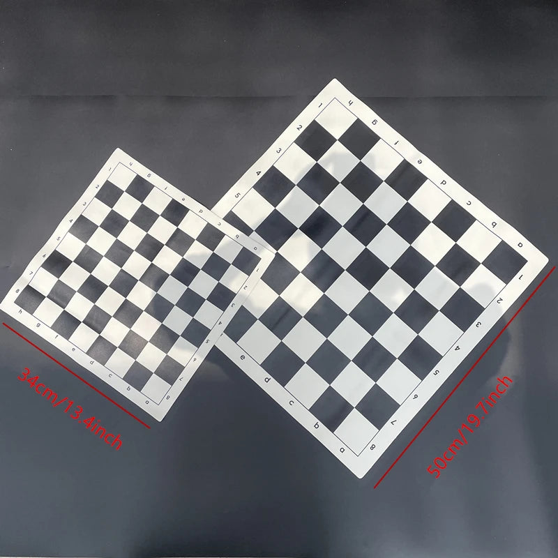 Portable PU Roll-Up Chess Board 34cm / 50cm