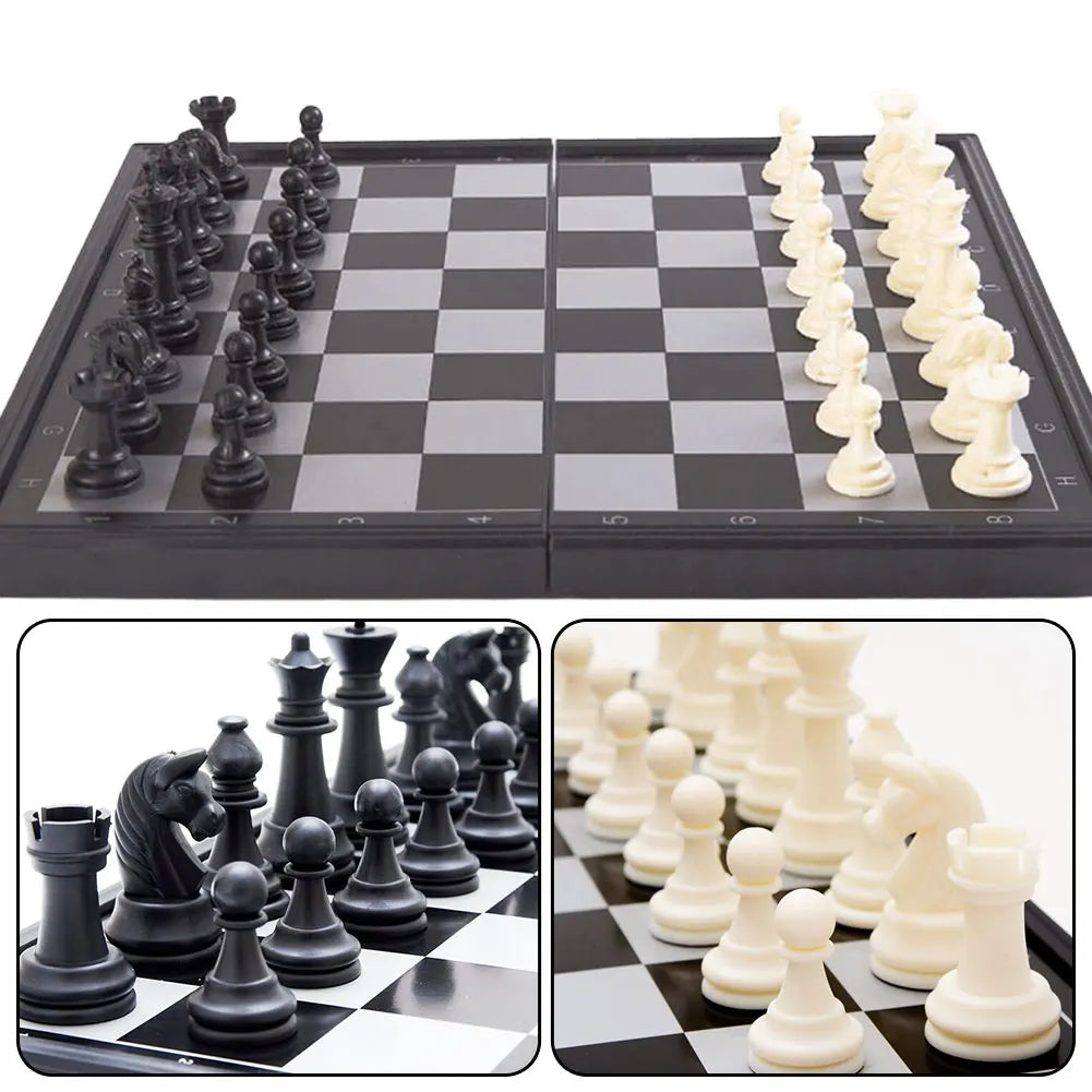 Échiquier Magnétique Pliant 19,5×19,5 cm – Jeu de Voyage Portable en Plastique