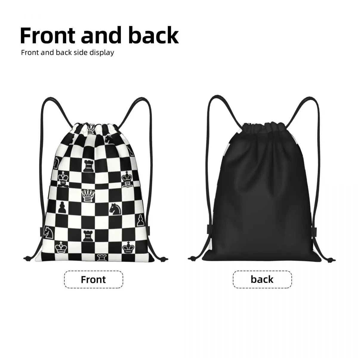 Custom Fashion Chess Drawstring Bags