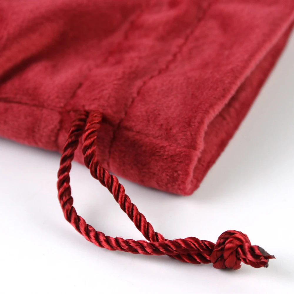 Red Dice Bag with PU Leather+Velvet Splicing Design