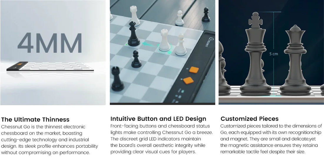 Ultimate Portable Travel Electronic Chessboard ((Grey))