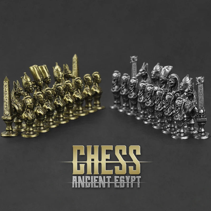 Solid Metal High-end Chess Ancient Egyptian Edition Board Game Piece