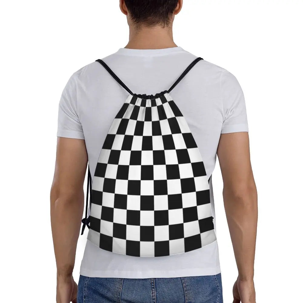 Custom Black And White Check Checkered Chess