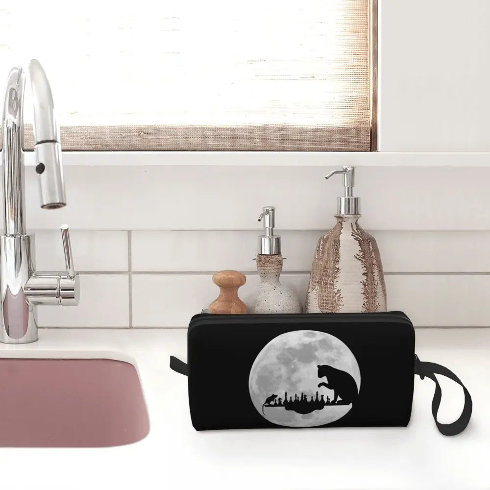 Custom Fashion Chess Toiletry Bag for Women Chessboard