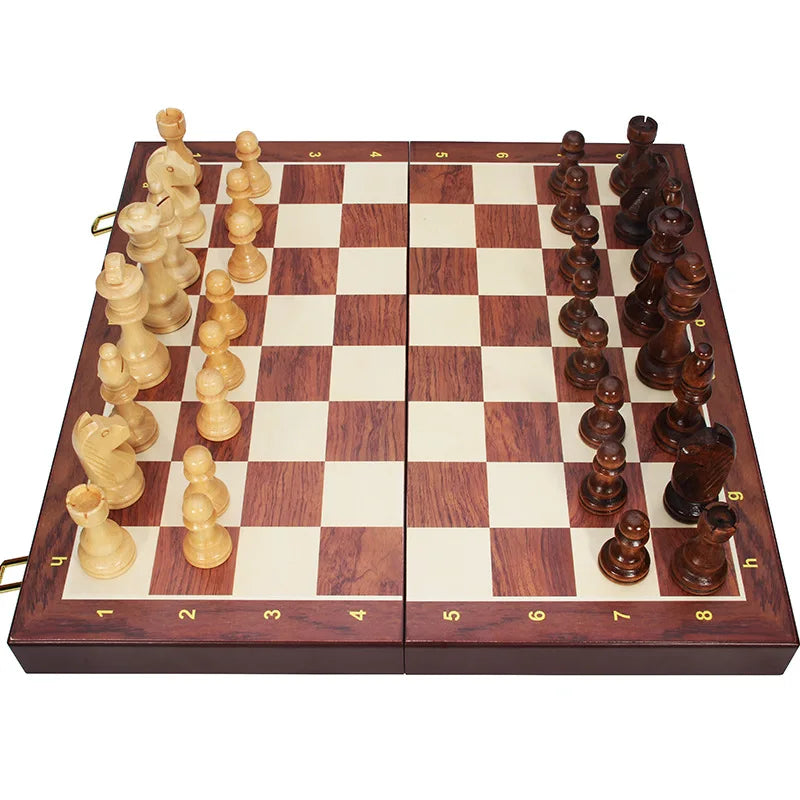 Chess Set Top Grade Wooden Folding Big Traditional