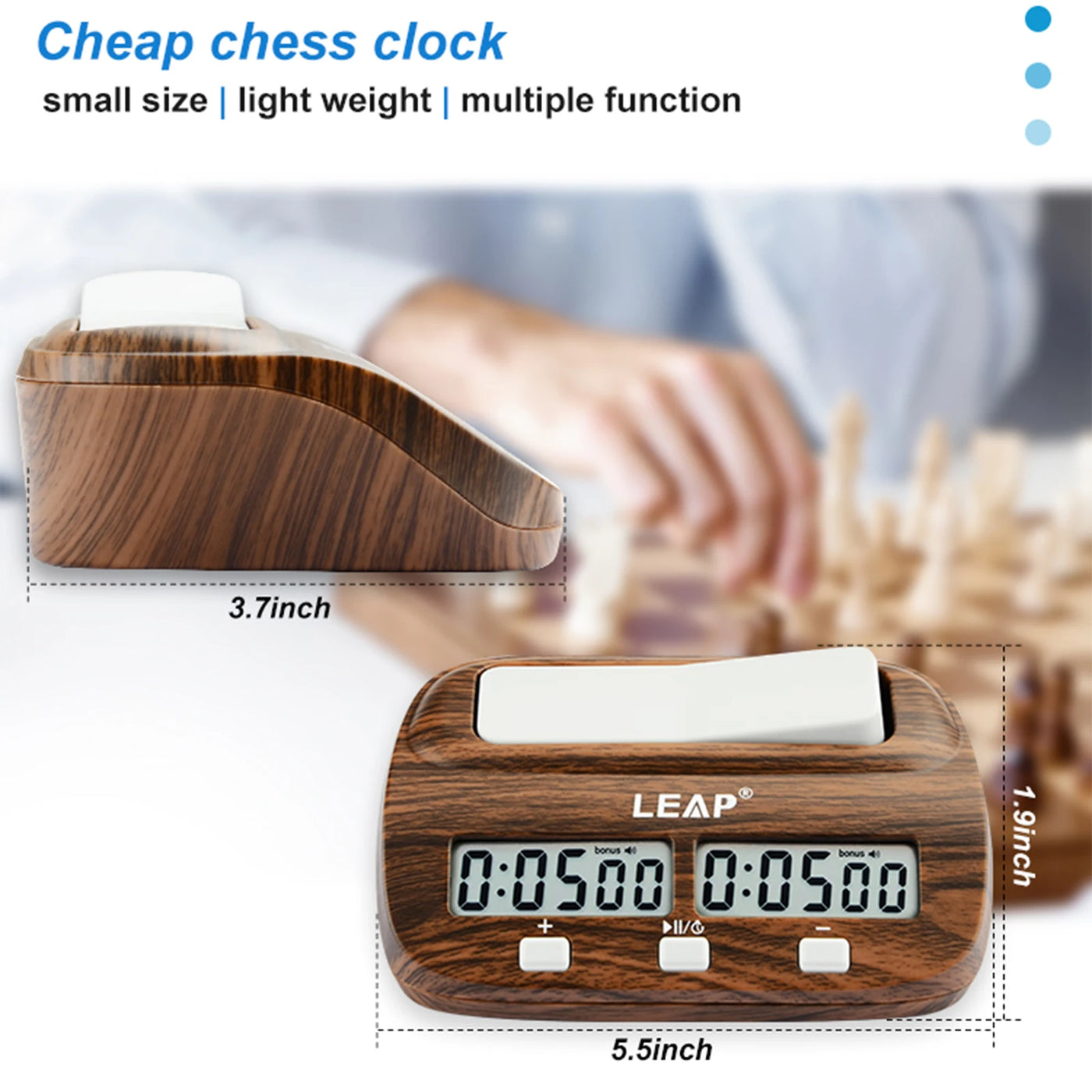 3-in-1 Magnetic Game Set Mid-Range Digital Chess Clock