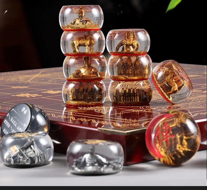 Crystal Chess Large Set High-end with Chessboard Creative Durable Gift