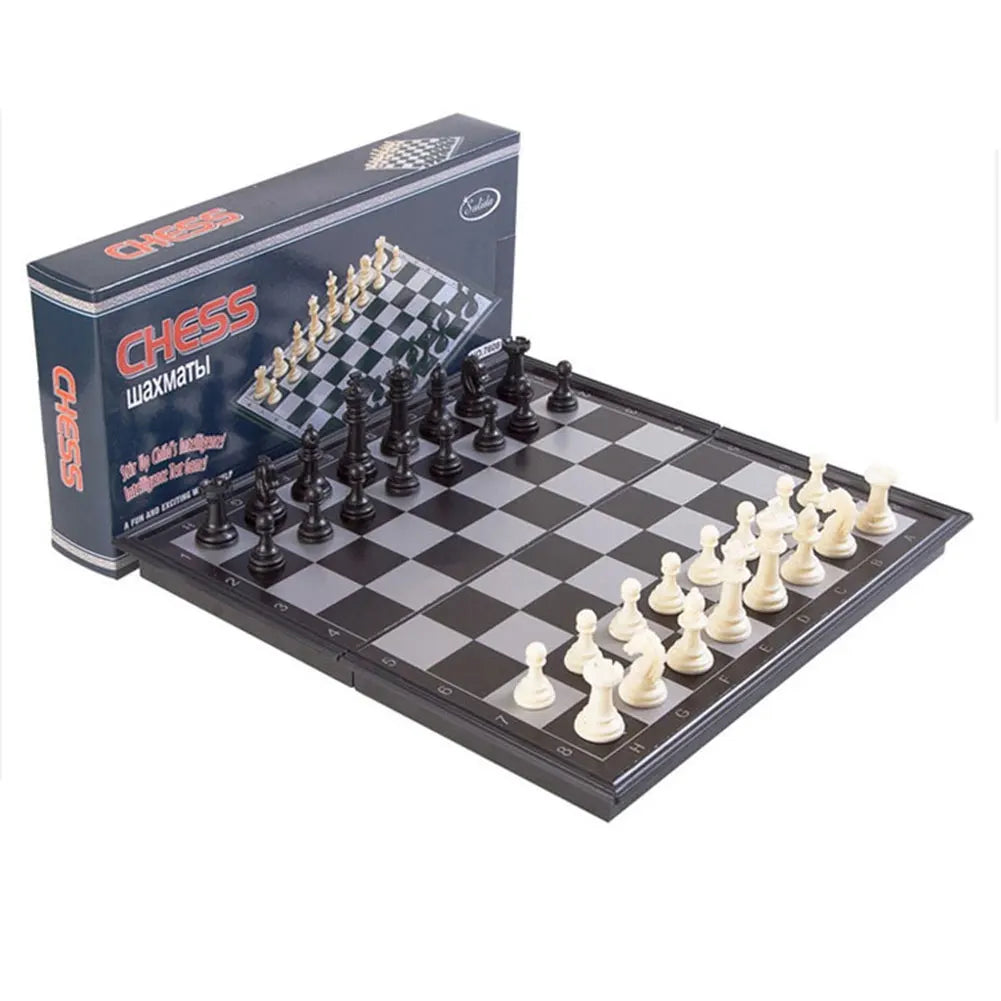 Échiquier Magnétique Pliant 19,5×19,5 cm – Jeu de Voyage Portable en Plastique