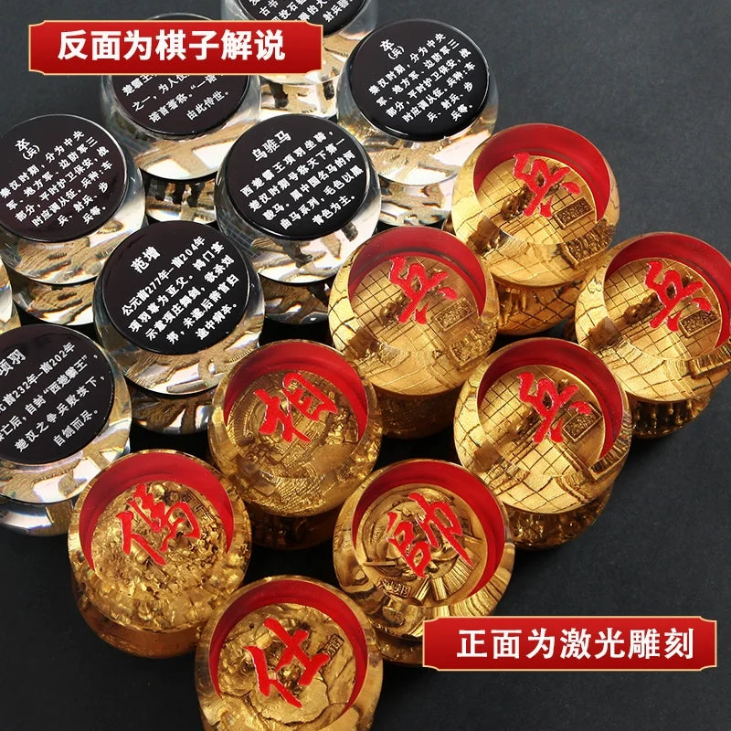 Crystal Chess Large Set High-end with Chessboard Creative Durable Gift