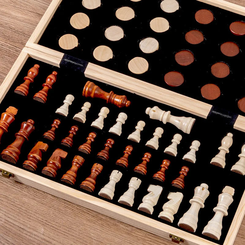 Upgraded Magnetic Chess Set, 15" Tournament Staunton Wooden Chess