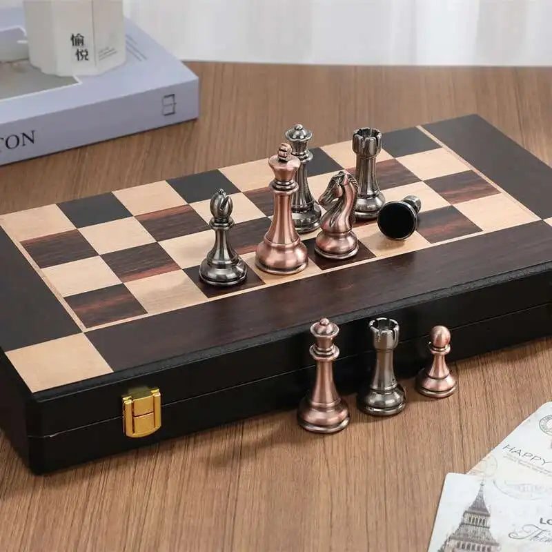 High-end metal chess pieces,