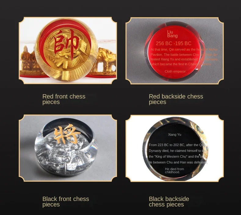 Crystal Chess Large Set High-end with Chessboard Creative Durable Gift